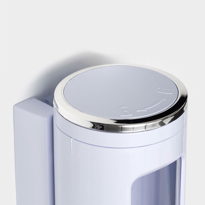 Диспенсер для жидкого мыла SAVANNA, механический, 400 мл, металл, белый