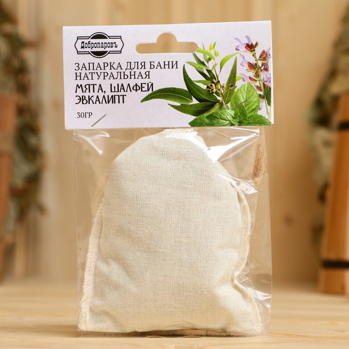 Запарка для бани натуральная «Мята, шалфей эвкалипт» 30 г