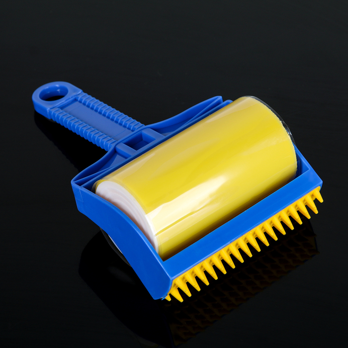 Ролик для чистки одежды с силиконовой щёткой Доляна, 20×11×7 см