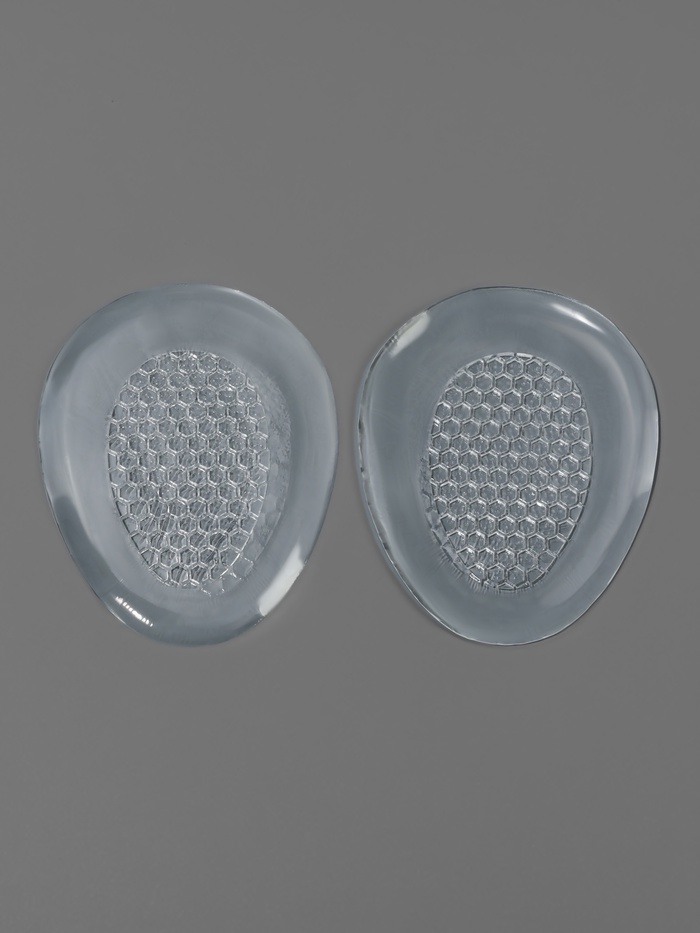 Полустельки для обуви, с протектором, силиконовые, 8.5×6.7 см, пара, прозрачные