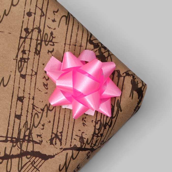 Бант - звезда №3.5, фасовка 8 шт., для упаковки подарков, МИКС