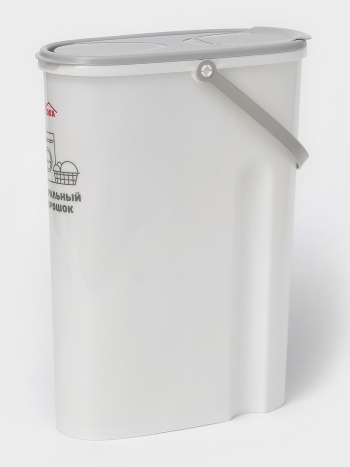 Контейнер для стирального порошка, 5 л, 11×24.6×32 см, серый