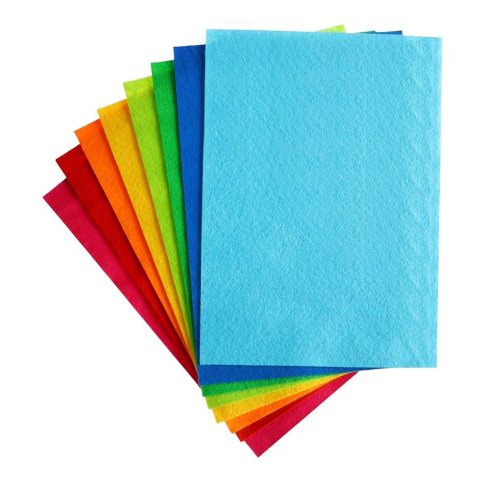 Набор фетра Calligrata, А4, 8 листов, 8 цветов, толщина-2 мм, мягкий, яркие цвета
