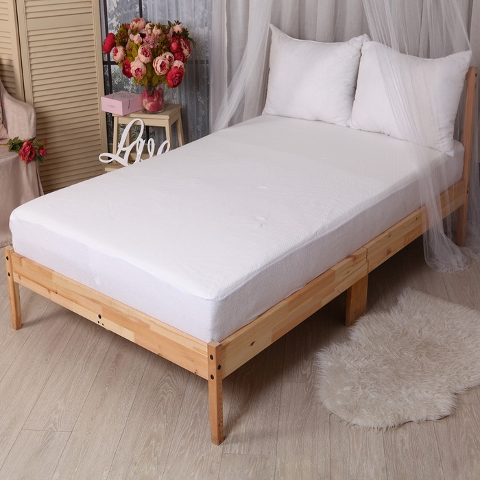 Наматрасник непромокаемый Бережный, размер 90×200/20, натяжная мембрана, хлопок 80%, полиэстер 20%