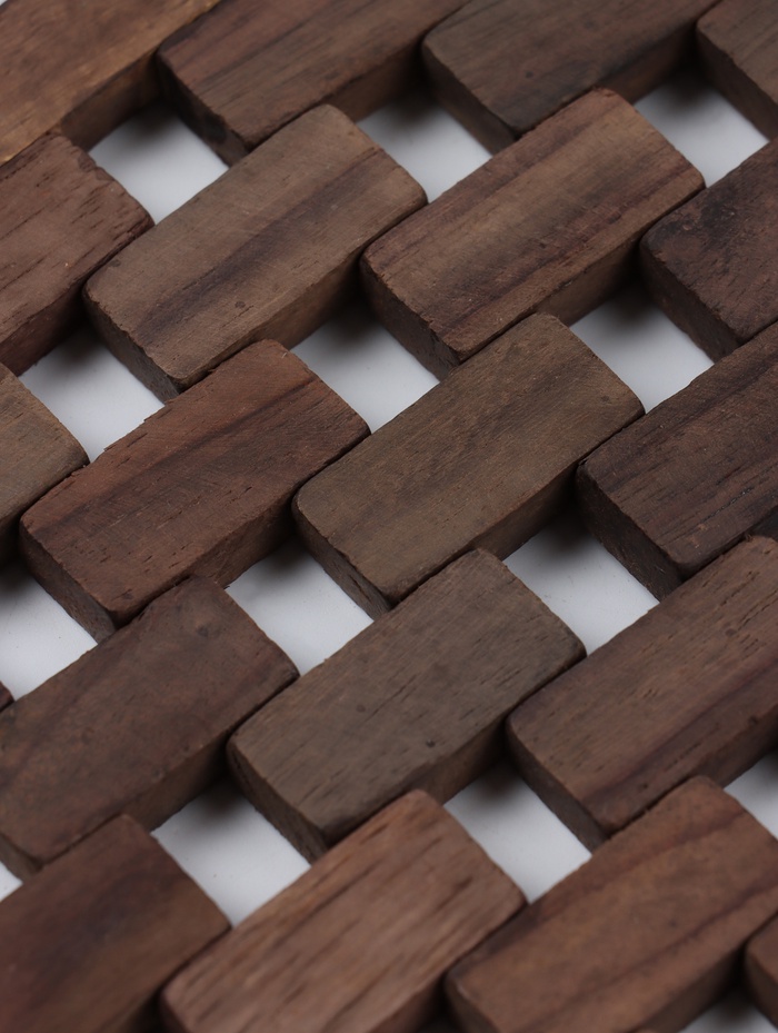 Коврик из тикового дерева, 40×30×0.7 см