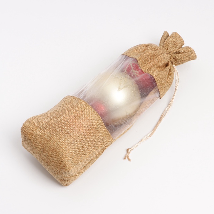 Льняной мешочек для хранения украшений, подарков, трав, 15×30 см, набор из 3 штук