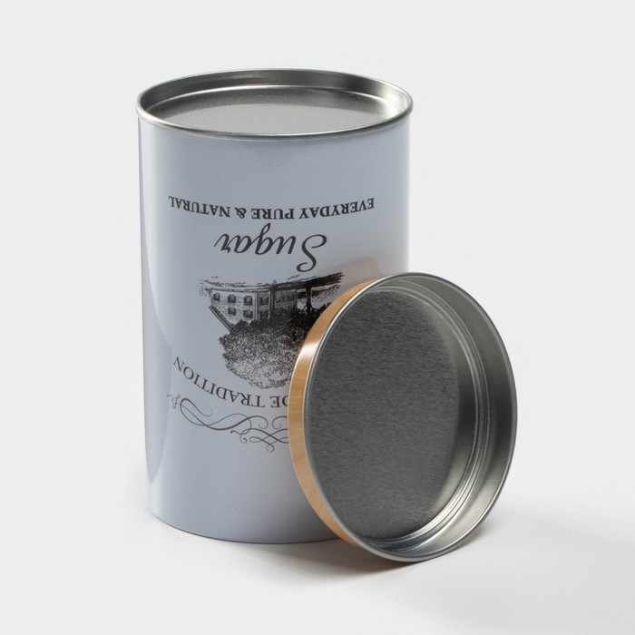 Банка для сахара «Дом и поле», 12×7.5×7.5 см, белая