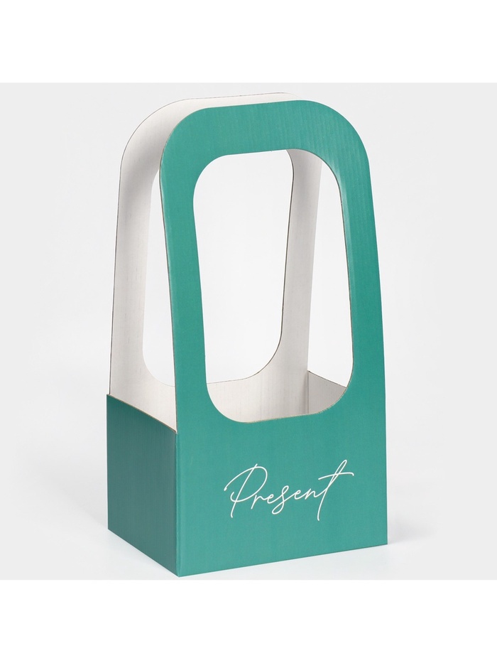 Коробка-переноска для цветов «Present», 17×12×32 см