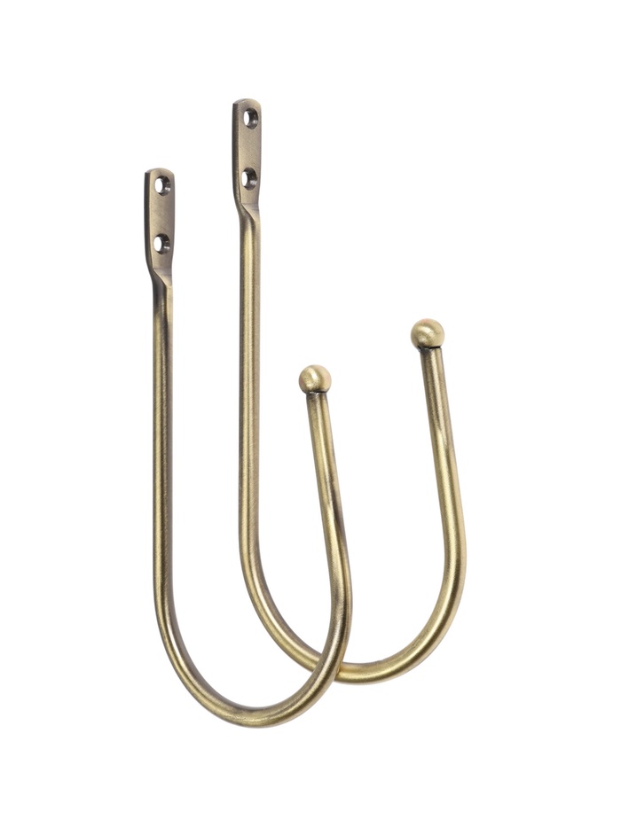 Держатель для штор «ТУНДРА» KS011, однорожковый, цвет бронза, 2 шт.