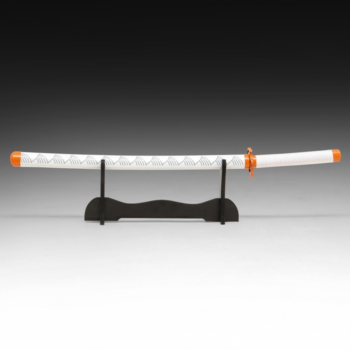 Макет оружия «Сувенирная катана на подставке. Кеджу», 75 см, клинок 48 см, белая