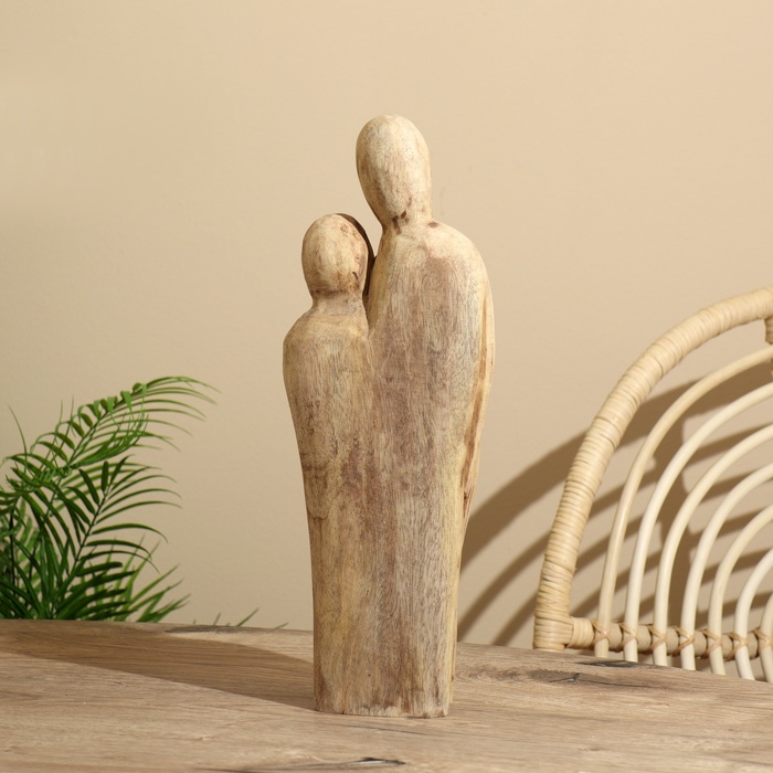 Абстракция «Семья», 15.5×7×41.5 см, манговое дерево