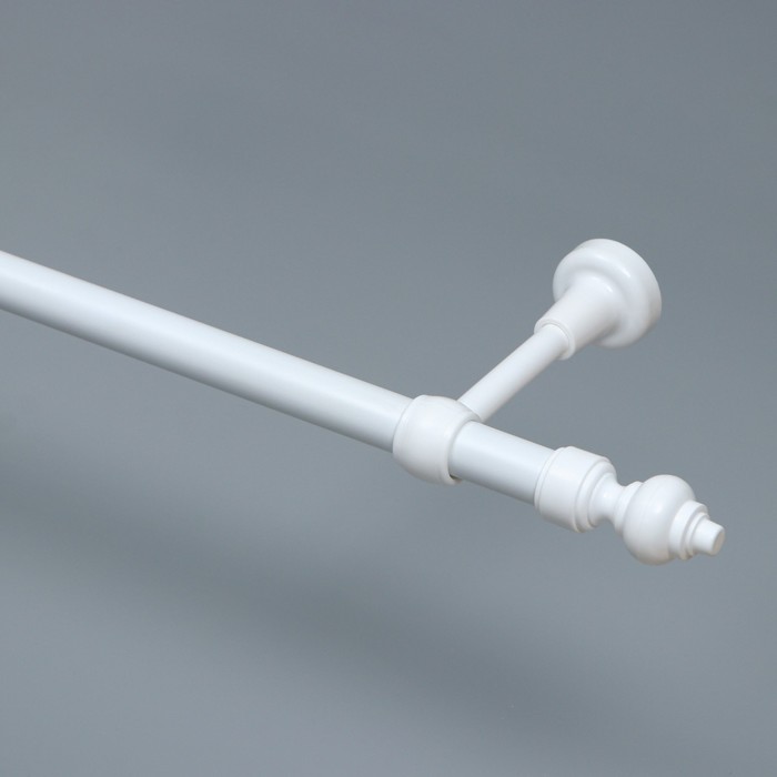 Карниз однорядный, 200 см, металл, белый