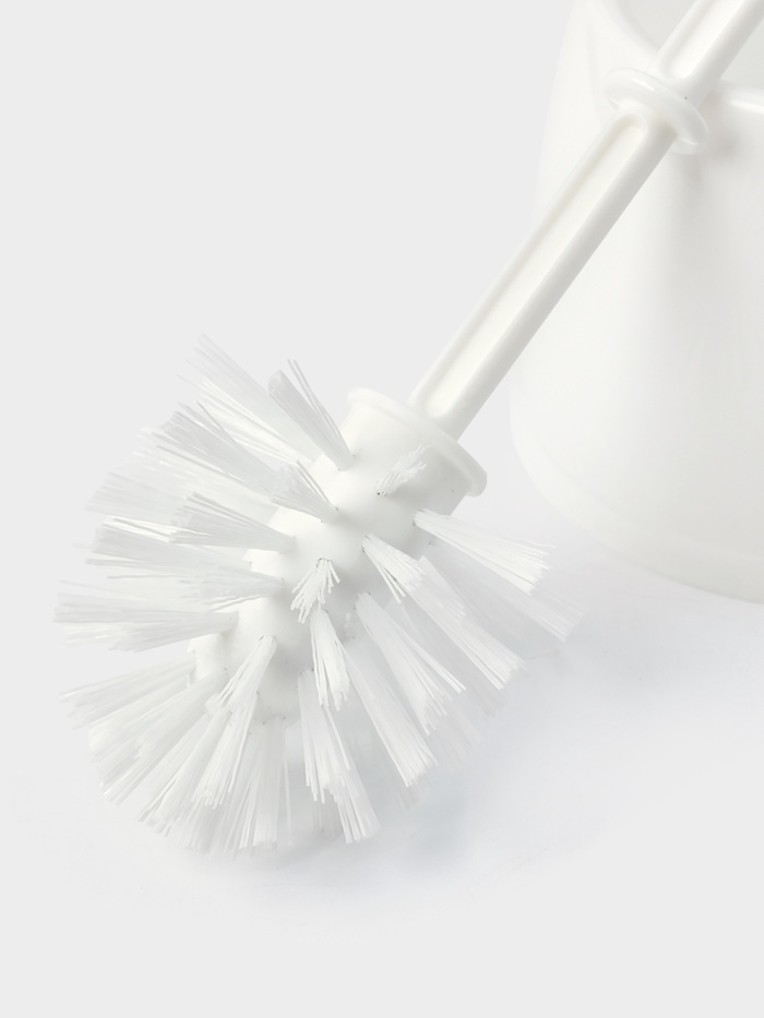 Ёршик для унитаза «Блеск. Эконом», 12.5×12.5×37.5 см, с подставкой, белый