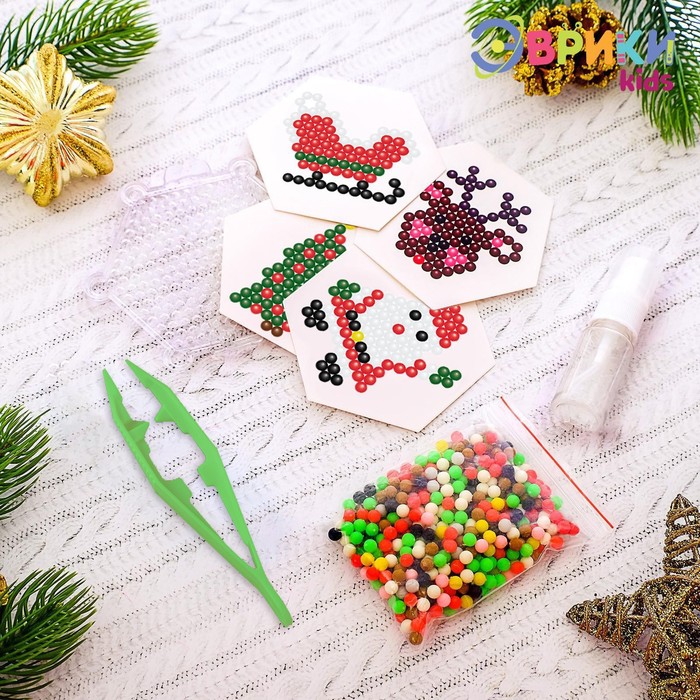 Аквамозаика «С Новым годом», 4 фигурки