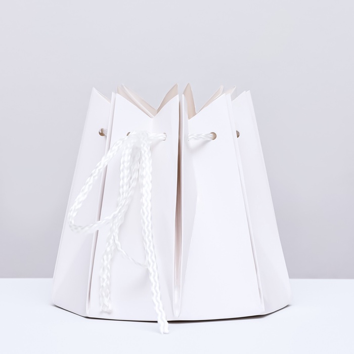 Аквабокс - коробка для цветов, 14×14 см, Белый