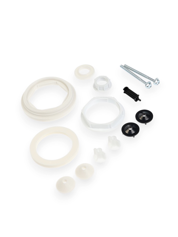 Арматура для смывных бачков "УКЛАД" - 2, с нижней подводкой 1/2", однокнопочная, хром