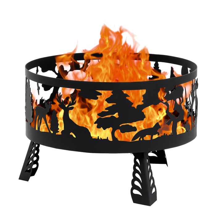 Костровая чаша «Лес», d=60 см, h=42 см, толщина стали 3 мм