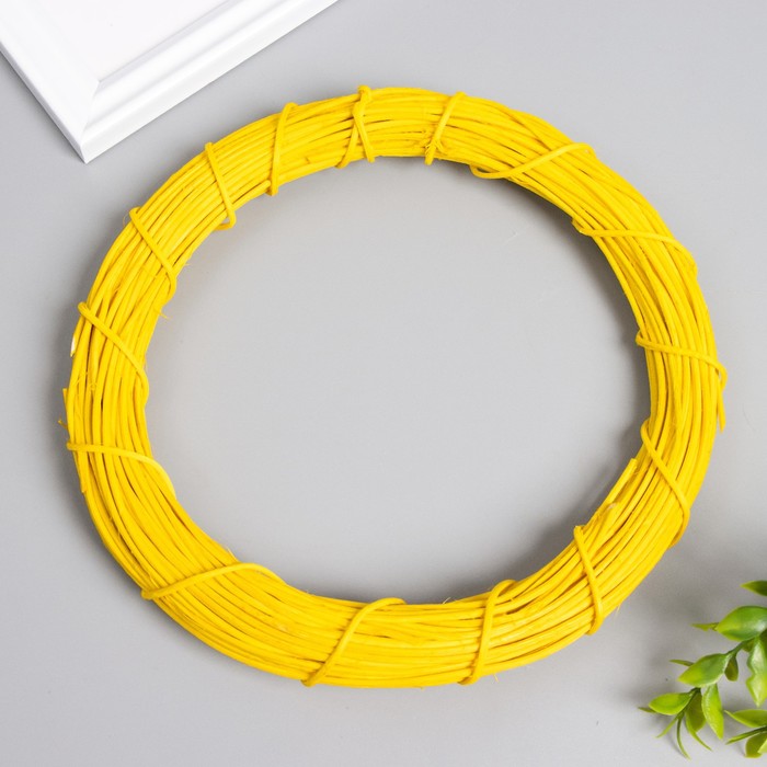 Кольцо для изготовления ловца снов «Жёлтый», d=20 см, ротанг