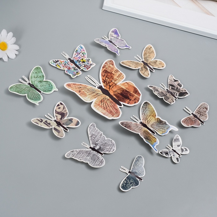 Набор магнитов на холодильник «Газета», 12 шт., картон, h=4-10 см