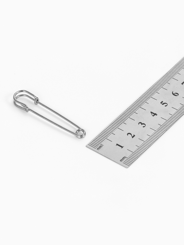 Булавка 4.5×1.2 см (набор 5 шт.), СМ-208-3, цвет серебро