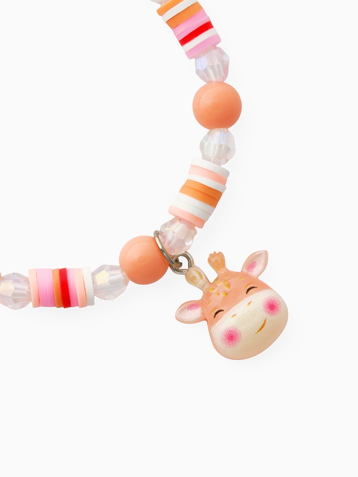 Браслет детский «Выбражулька. Жираф с бусинами», d=6 см, цветной