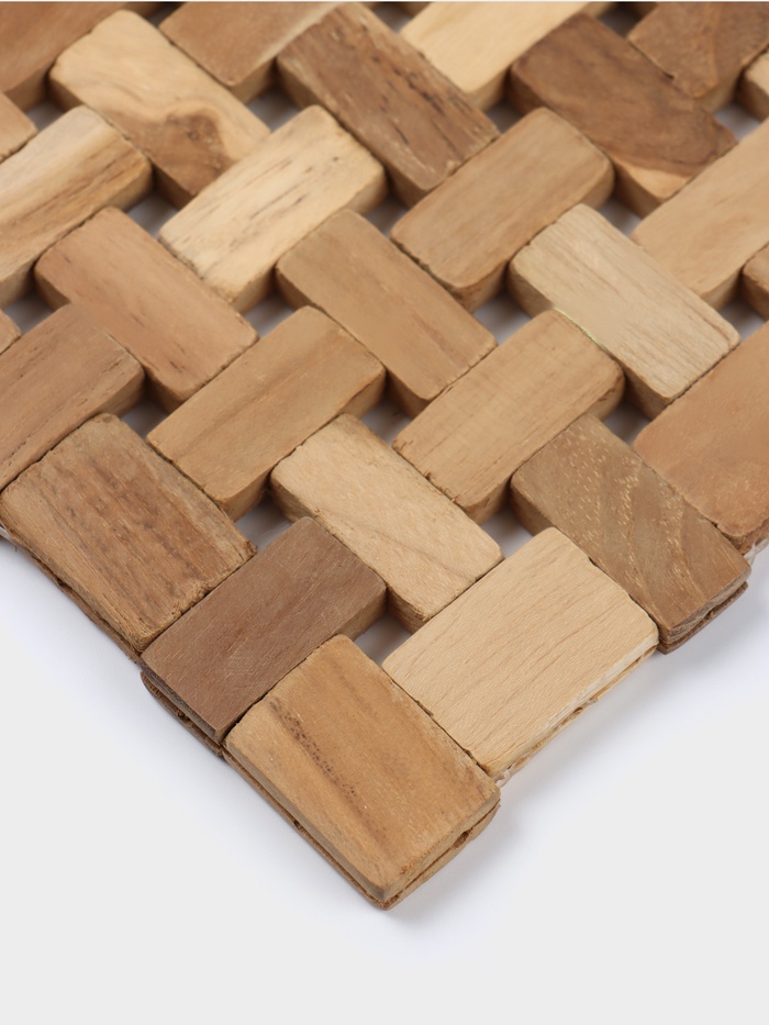 Коврик из тикового дерева, 40×30×0.7 см