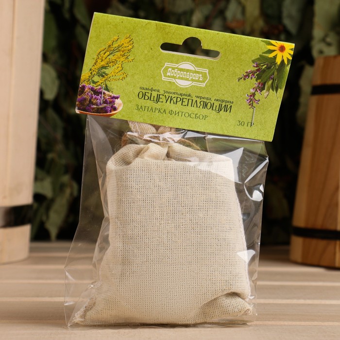 Запарка фитосбор «Общеукрепляющий», шалфей, золотарник, череда, люцерна, 30 г
