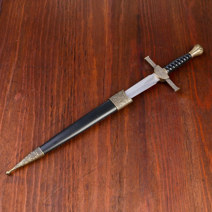 Макет оружия «Сувенирный кортик. Классический», с витой рукоятью и ножнами, 35 см