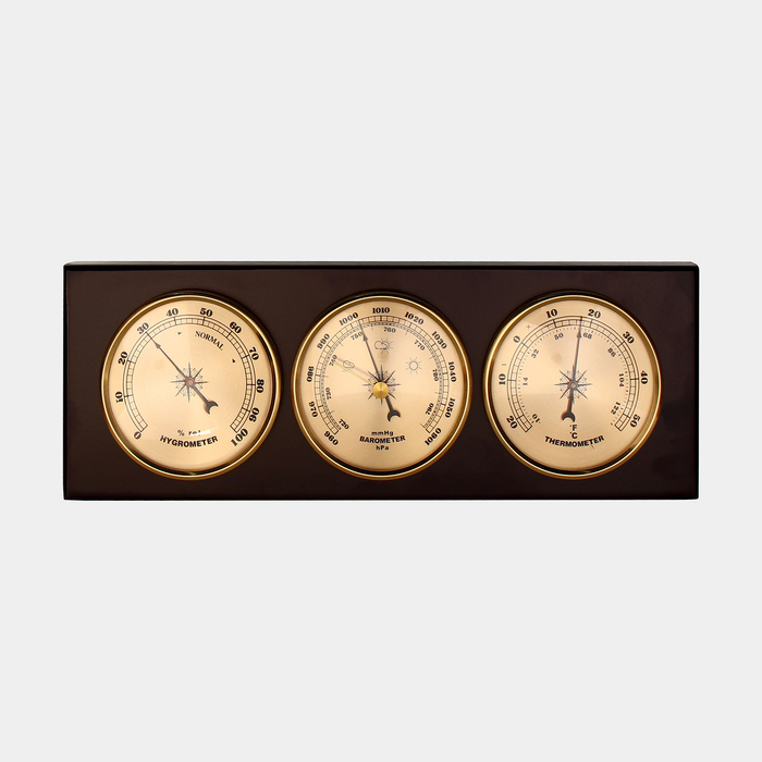 Барометр механический, с метеостанцией, 32×11×3.5 см
