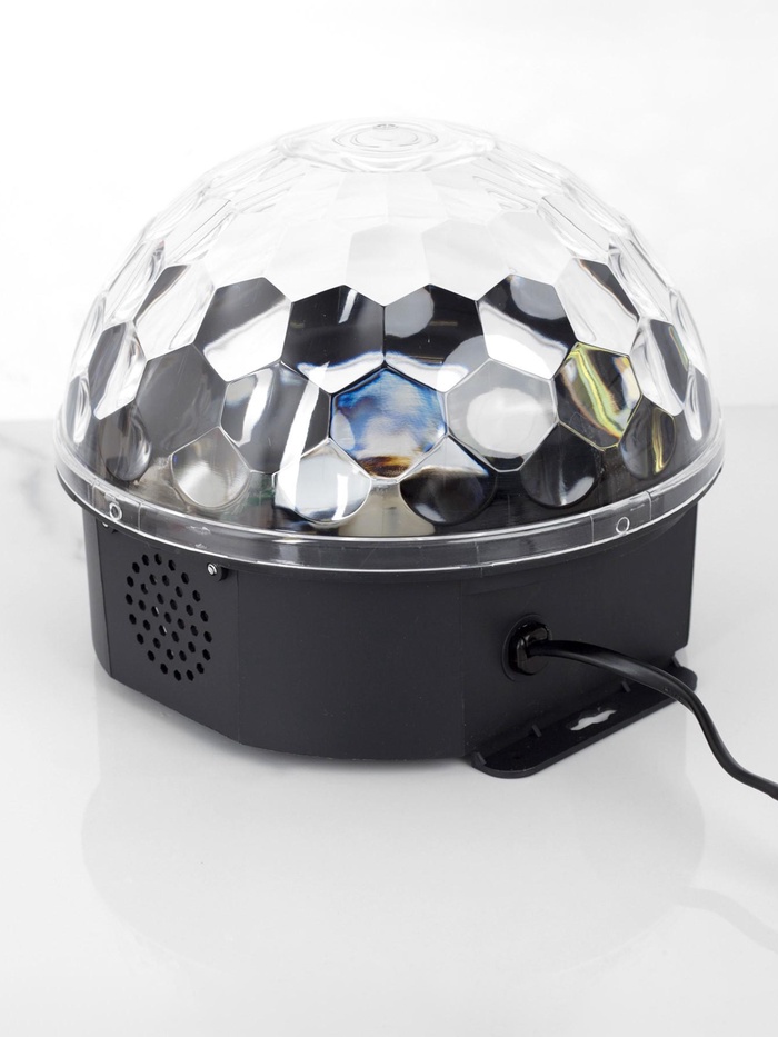 Ночник проектор «Хрустальный диско-шар» 17.5 см, динамик, свечение RGB, 220 В