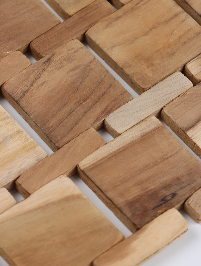 Коврик из тикового дерева, 30×20×0.7 см