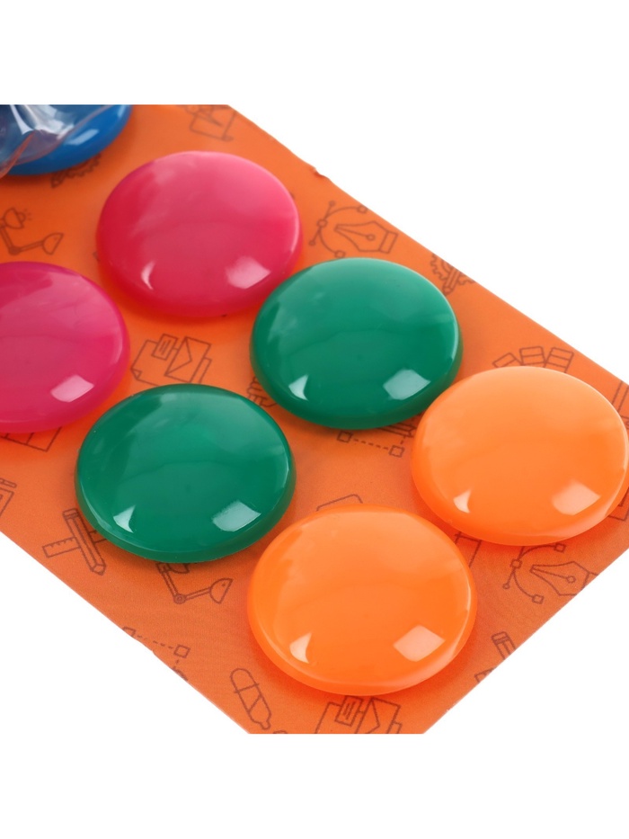 Набор магнитов для доски, 12 шт., d=3 см, на блистере