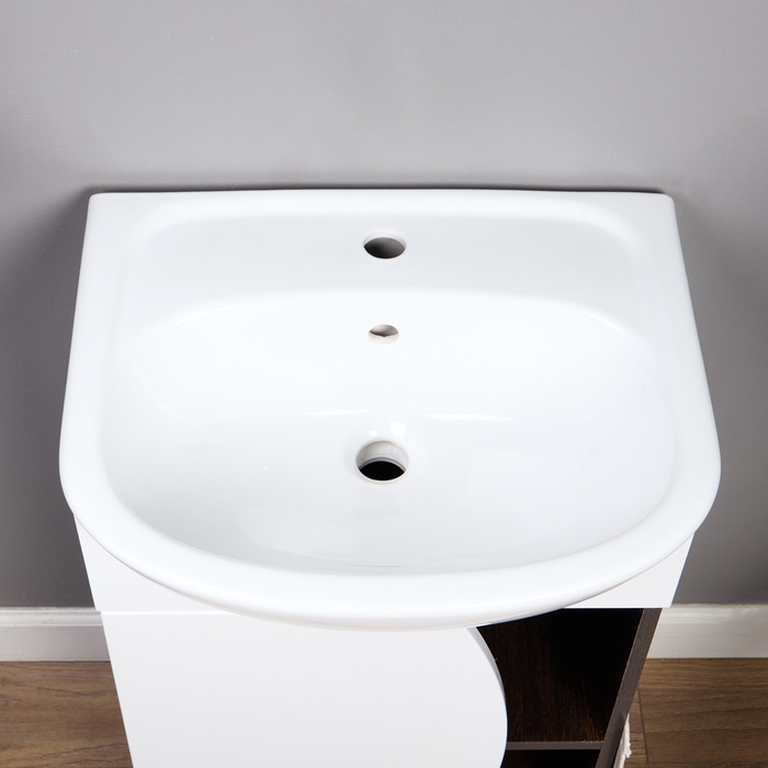 Комплект мебели для ванной: тумба «Каспия», раковина «Элегия», 510×415×840 мм, цвет белый/венге