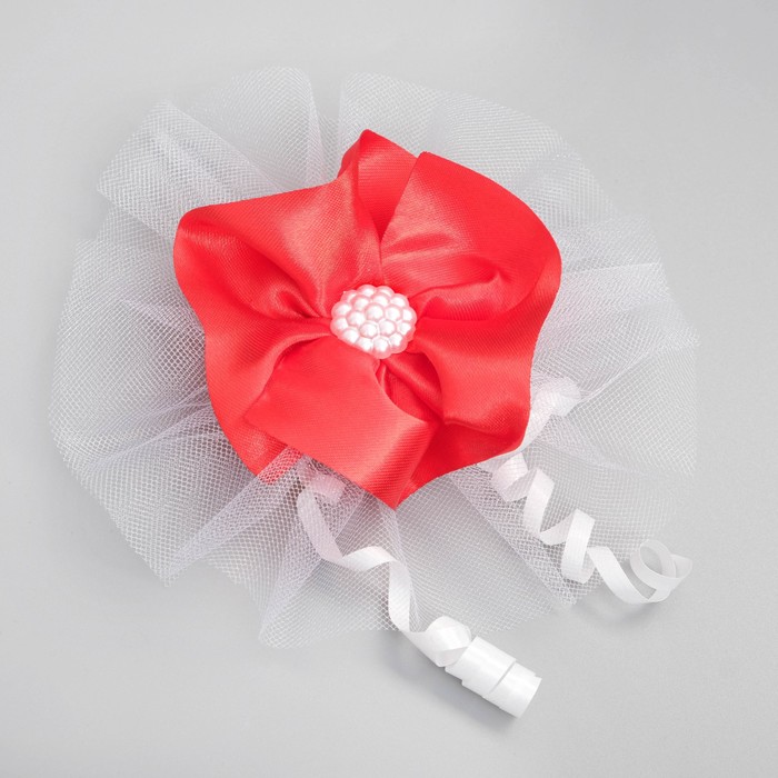 Бант для декора, набор 4 шт., красный