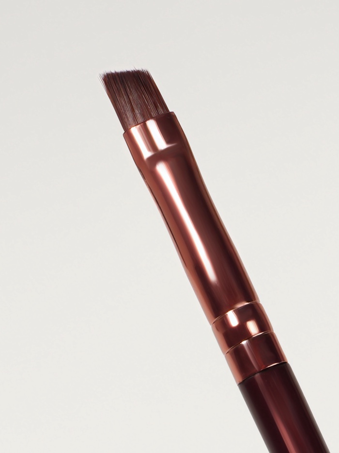 Кисть для макияжа «Brush COFFEE», скошенная, 13 (± 1) см, цвет коричневый/бронзовый