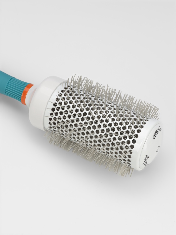 Брашинг керамический, продуваемый, прорезиненная ручка, d=53/70 мм, 27(±1) см