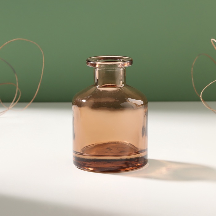Диффузор для эфирных масел «Бутылёк», 50 мл, прозрачный коричневый, 4.8×4.8×7 см