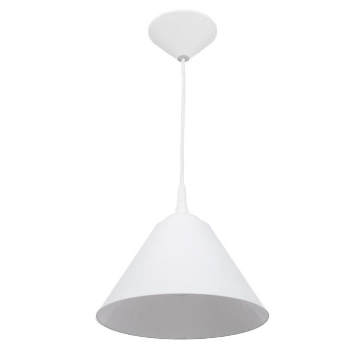 Подвес «Конус» 1×15 Вт Е27 МОДЕЛЬ: BR=00267 белый 25×25×15 см