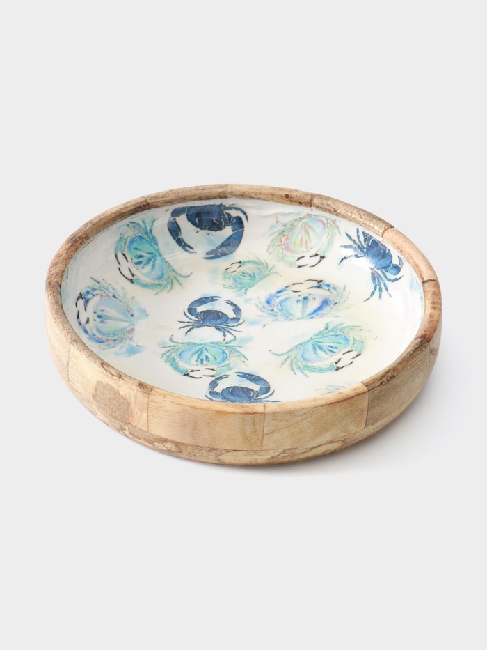 Блюдо «Крабы», 25×25×4.5 см, дерево манго