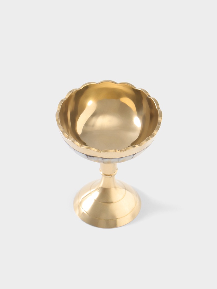 Креманка с ложечкой «Айс», 9.5 см, латунь