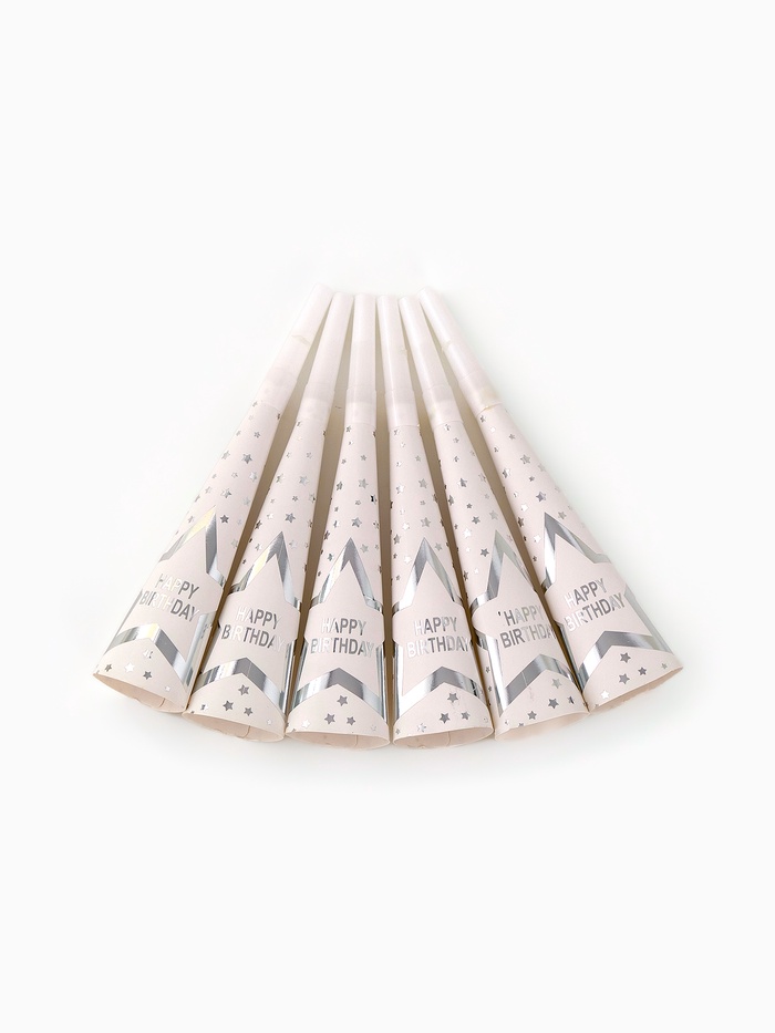 Дудка-гудок «Happy birthday», 6 шт.