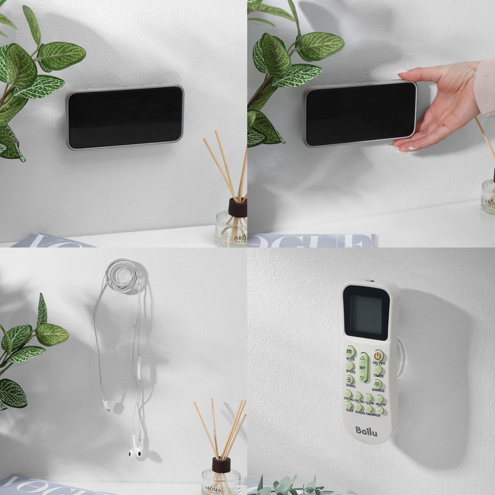 Держатель - стоппер универсальный для дома, 5×1 см, прозрачный