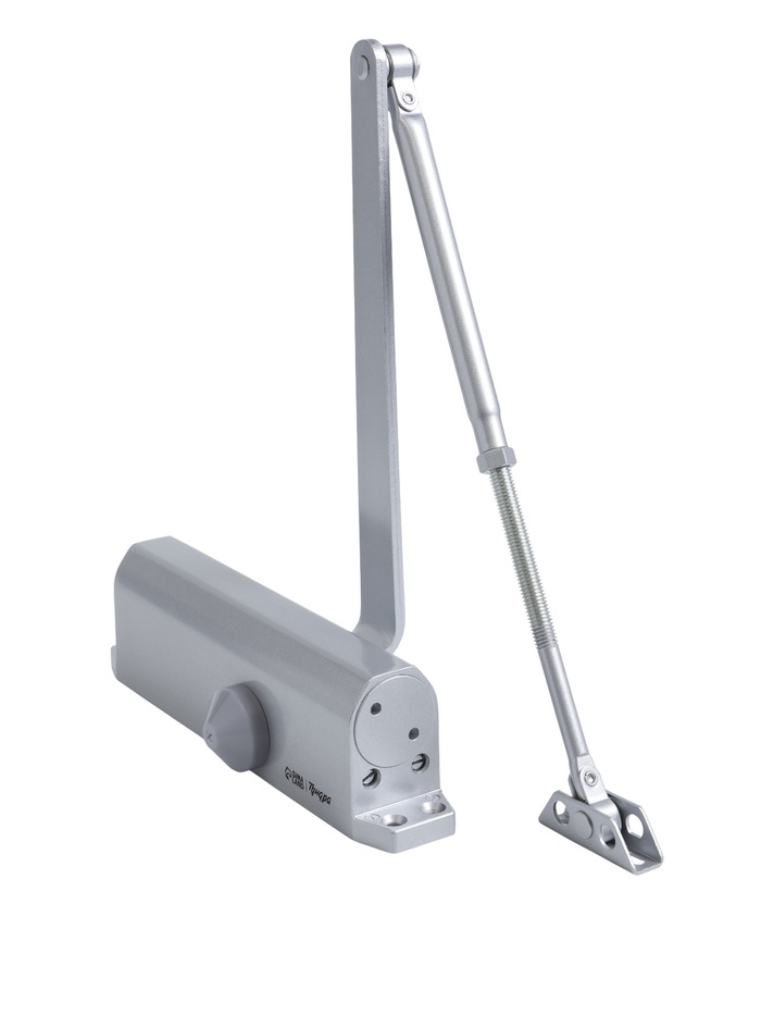 Доводчик дверей ТУНДРА G072 морозостойкий, до -50, до 120 кг, цвет серебро