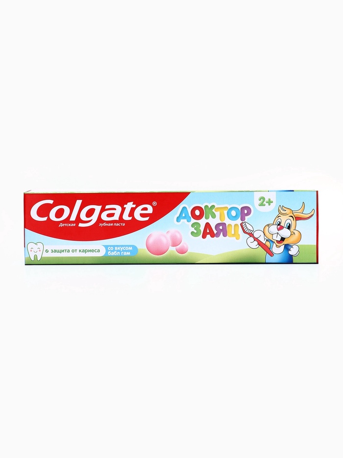 Детская зубная паста Colgate «Доктор Заяц», со вкусом жвачки, 66 мл