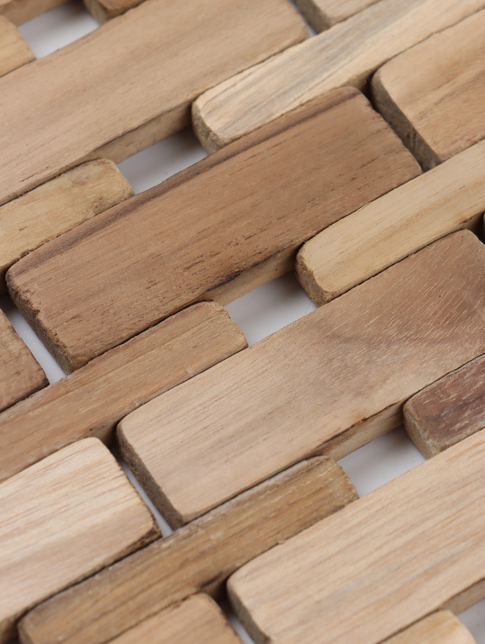 Коврик из тикового дерева, 30×20×0.7 см