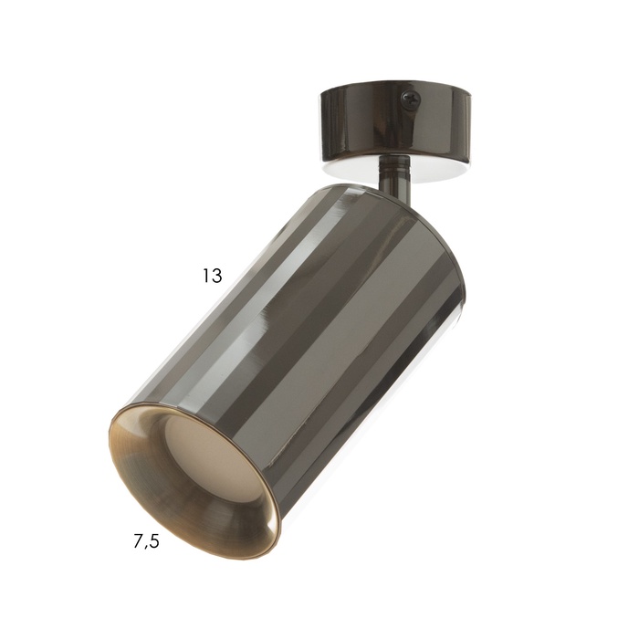 Спот «Алисер» GU10 черный хром 7.5×7.5×20 см