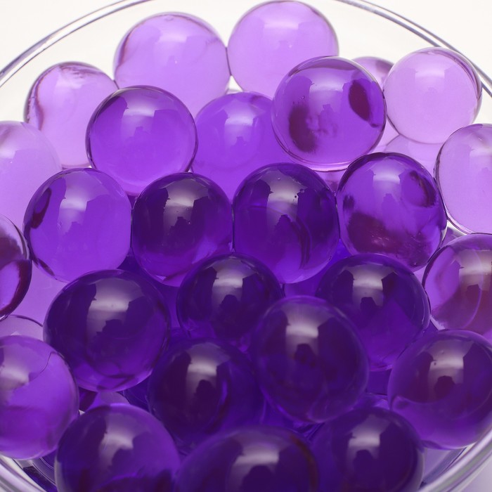 Аквагрунт, крупный гидрогель декоративный для цветов, фиолетовый, 50 г