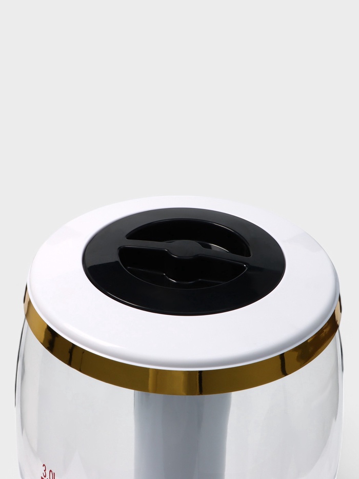 Башня пивная VaviloneDouble, колба 3 л, ёмкость для льда, подсветка, пластик, золотистая