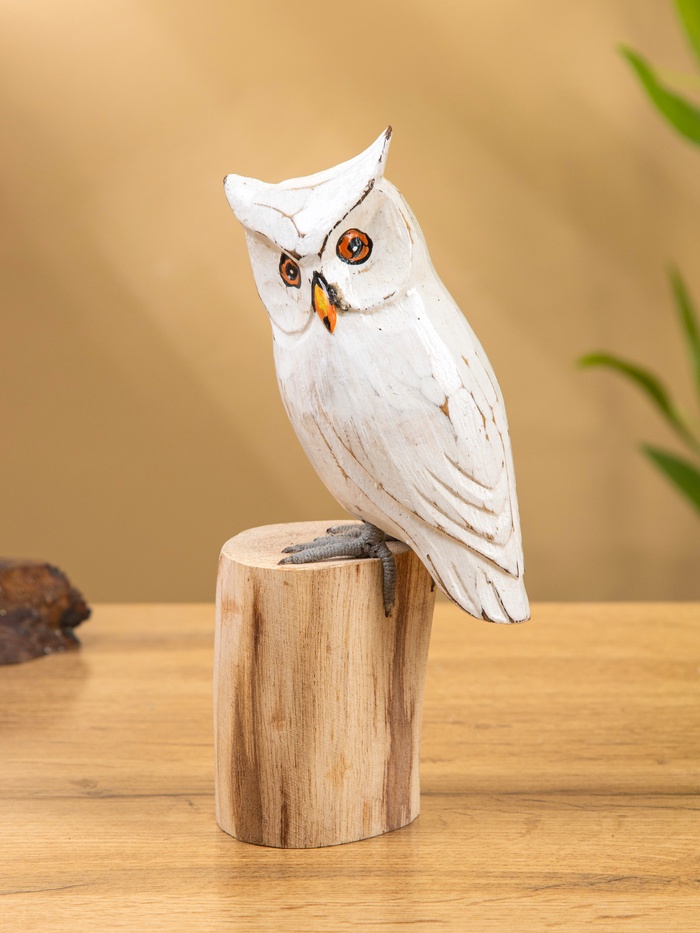 Cувенир «Совушка на пеньке», 18 см, дерево