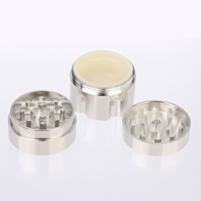 Гриндер для табака «Барабан для патронов», с ситом, 3×3 см, серебро